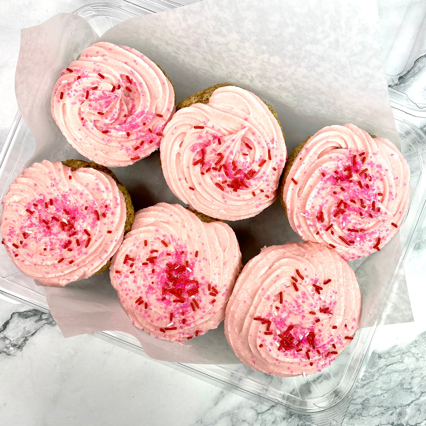 Whole Wheat Valentines Cupcakes (6) (VG) FEB 13