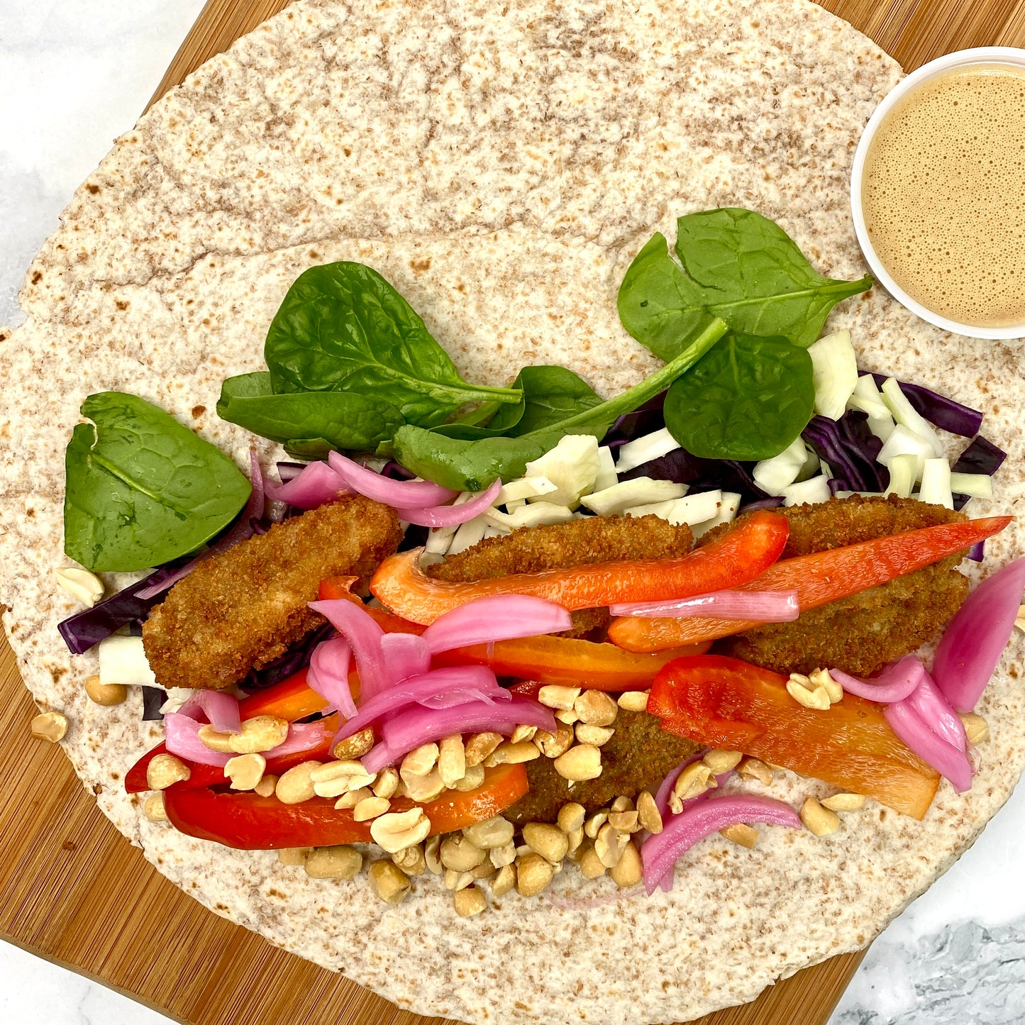 Asian Chick'n Peanut Wrap (V) MAR 31