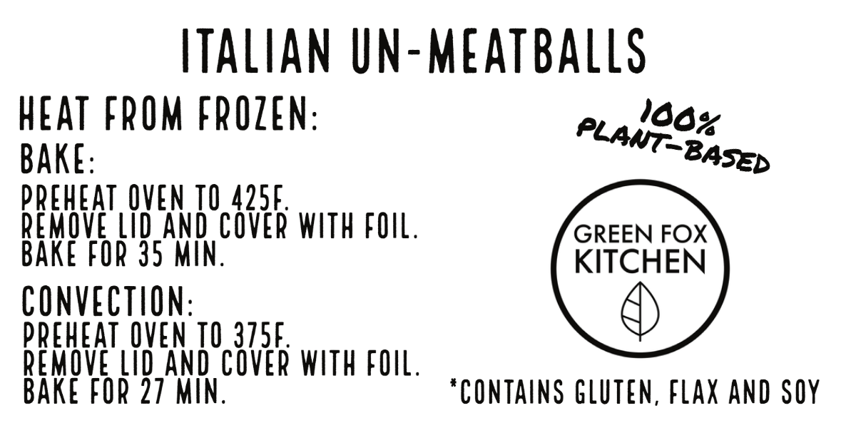 Italian Un-Meatballs (VG) (10 FROZEN)