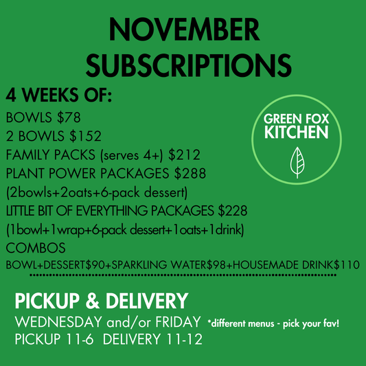 November Subscriptions