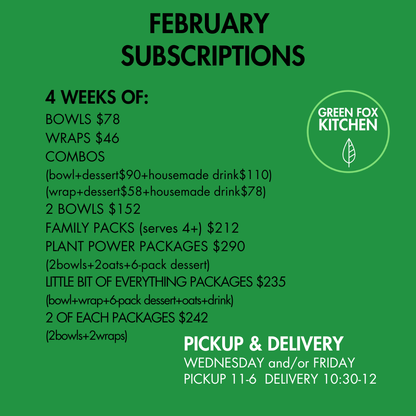 February Subscriptions