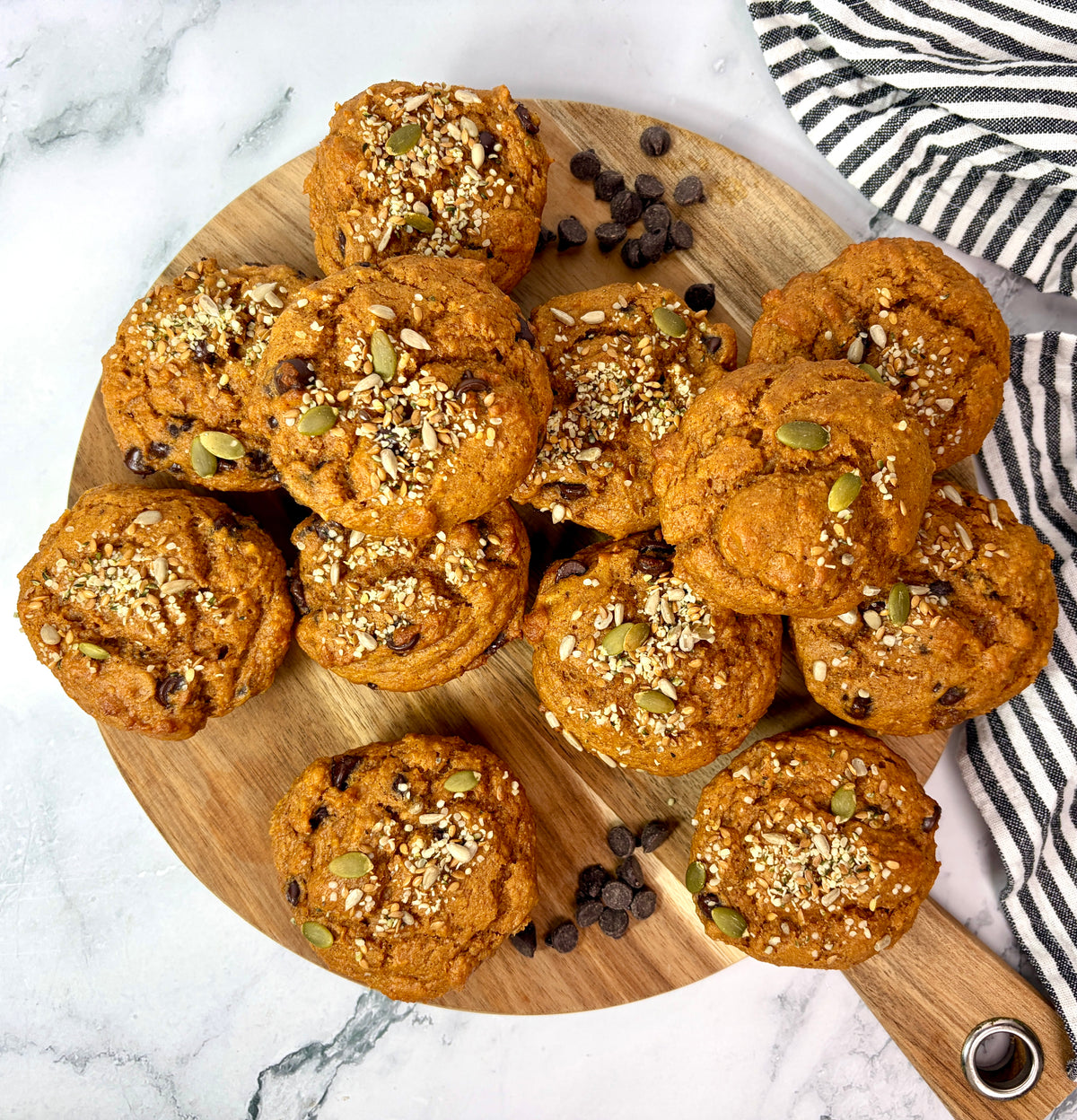 NEW! Pumpkin Chocolate Muffins (6) (VG) SAT OCT 10