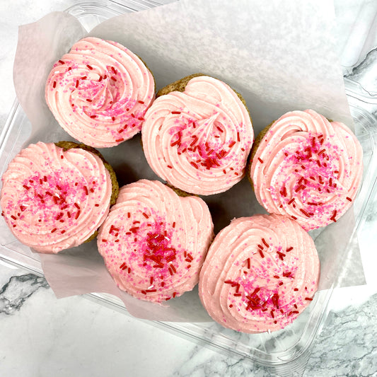 Whole Wheat Valentines Cupcakes (6) (VG) FEB 13