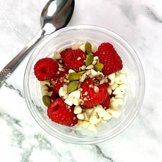 Raspberry White Chocolate Yogurt Cup (V,GF) FEB 4