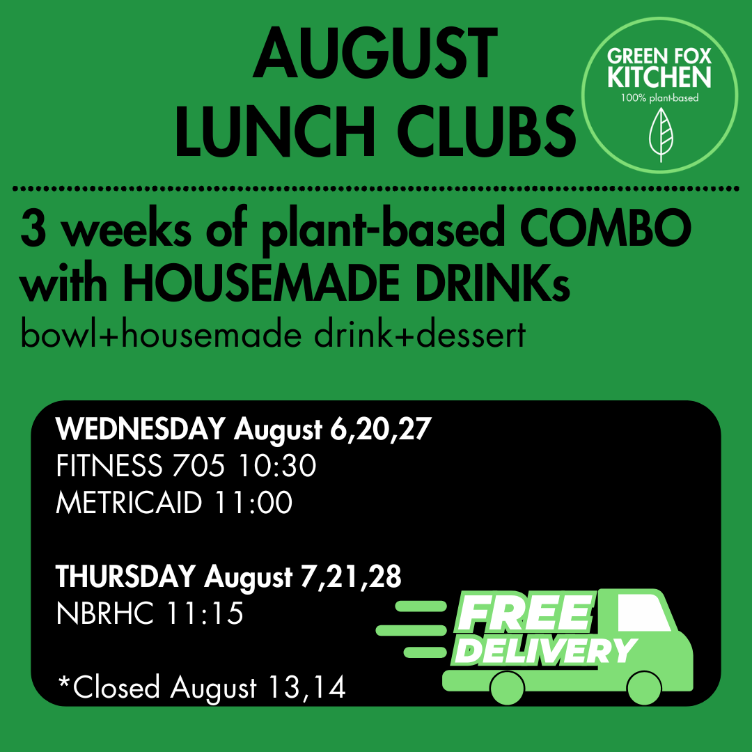 AUGUST Lunch Club COMBOS HOUSEMADE DRINK
