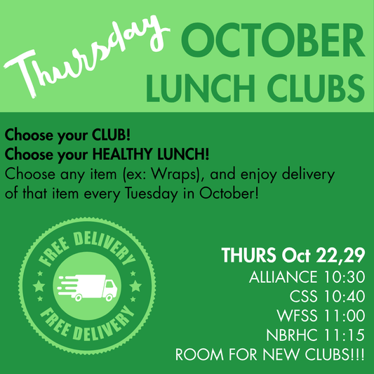 THURSDAY Lunch Clubs OCT