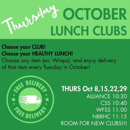 THURSDAY Lunch Clubs OCT