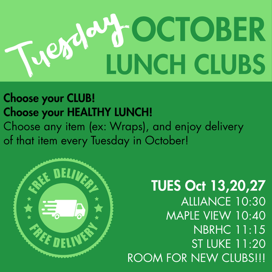 TUESDAY Lunch Clubs OCT