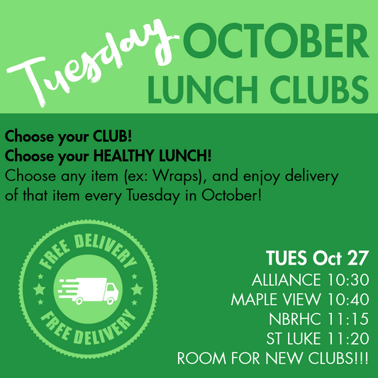 TUESDAY Lunch Clubs OCT