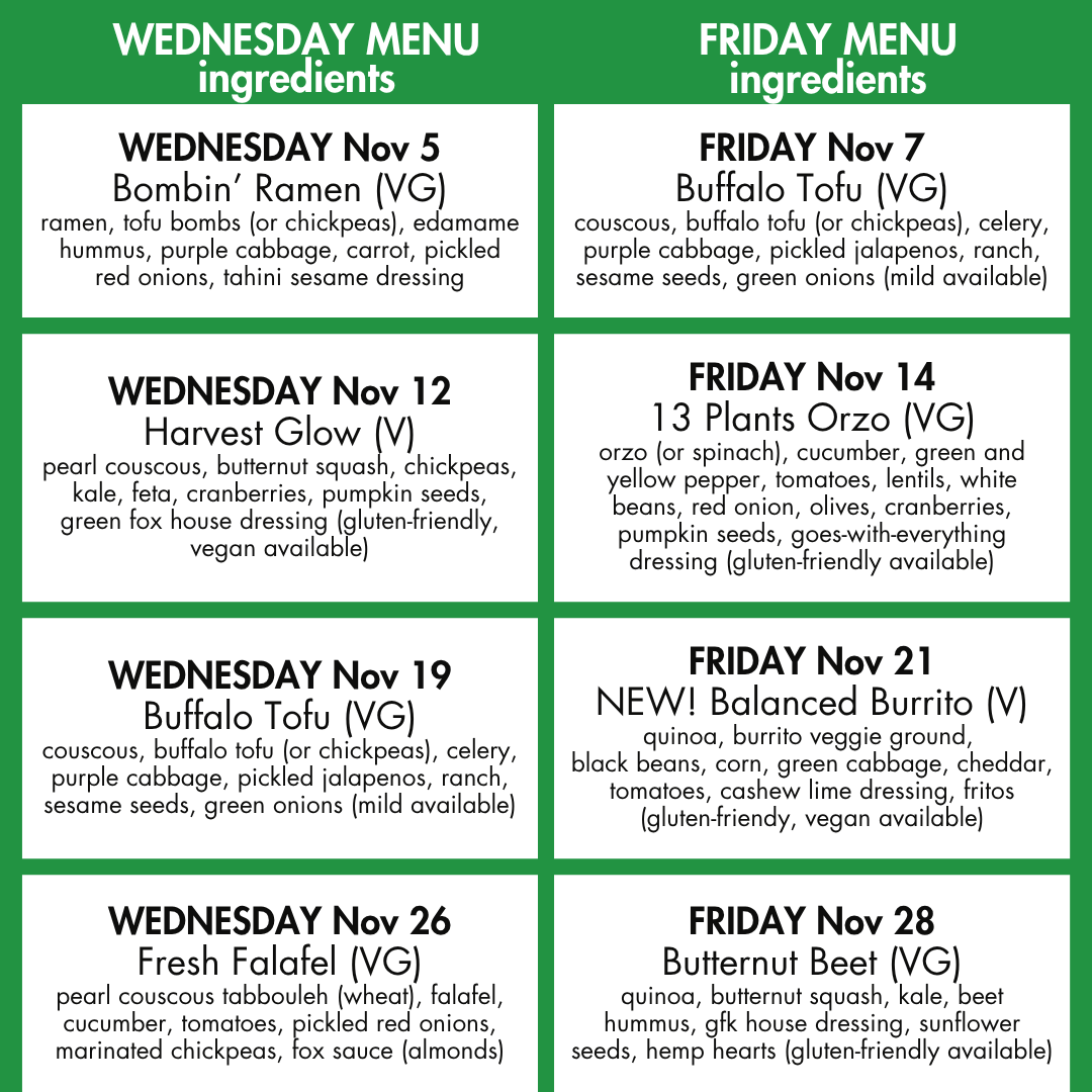 November Lunch Clubs