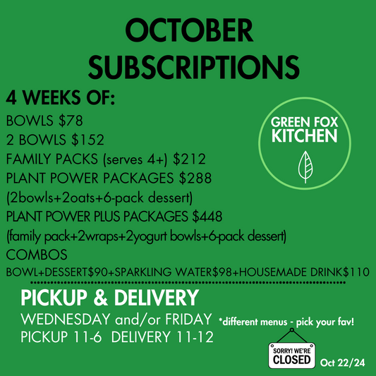 October Subscriptions