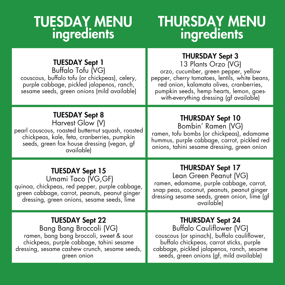 TUESDAY Lunch Clubs