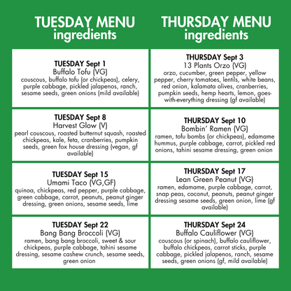 TUESDAY Lunch Clubs