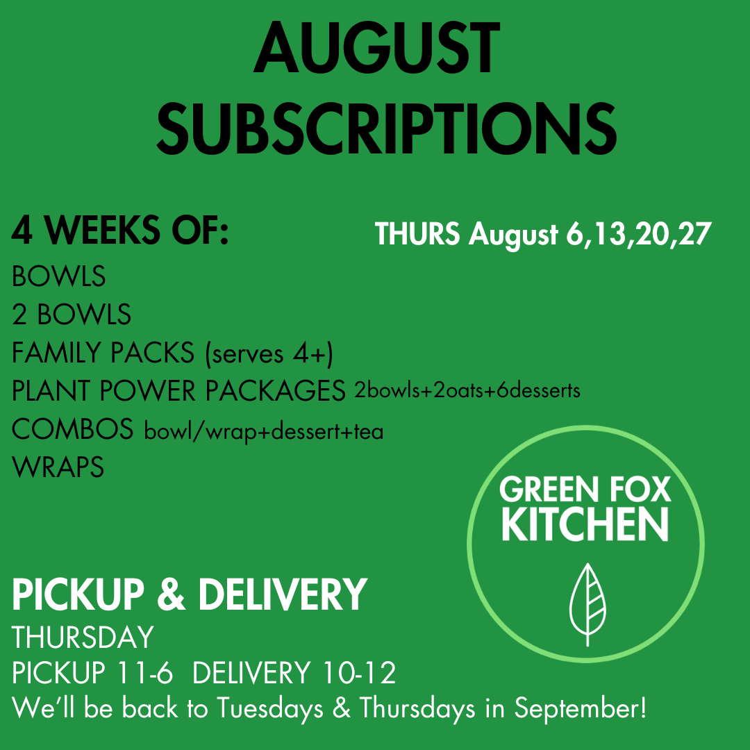 August Subscriptions